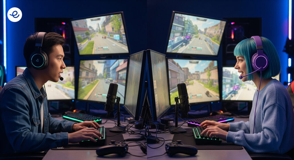 2 online players play together