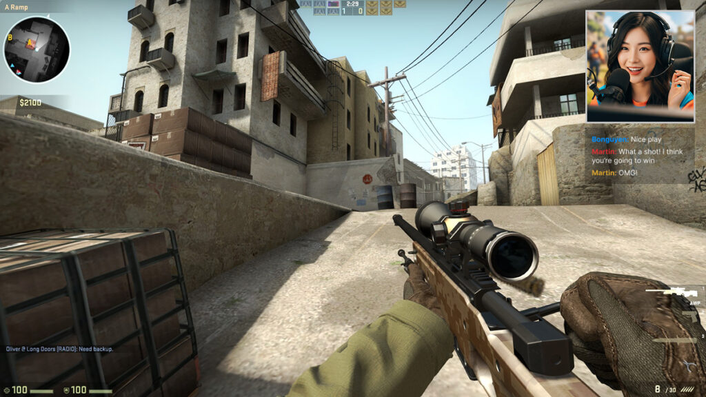 Streamer playing CS-GO