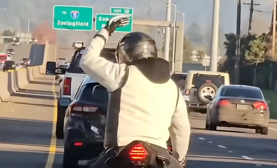 When a Biker Speaks Another Language - Describe In English