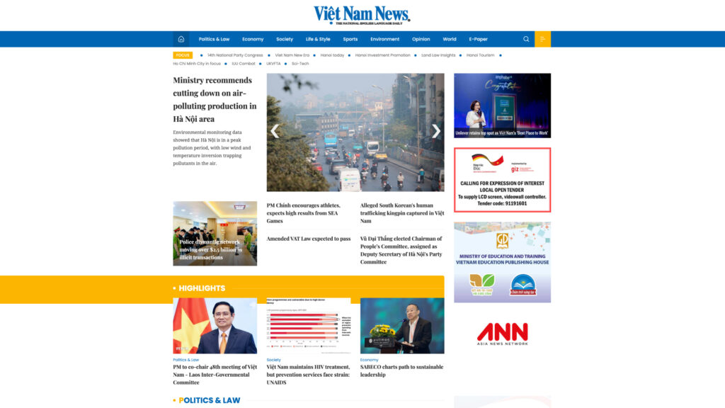  Vi t Nam News vietnamnews vn Englinker English Learning Resource