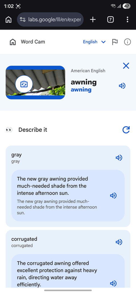 Explore additional related vocabulary - Word Cam